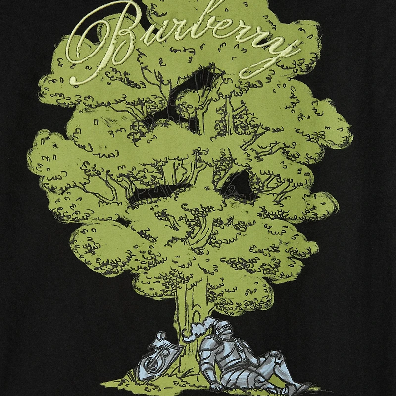 Sleeping Knight Cotton T-shirt in Black - Men | Burberry® Official