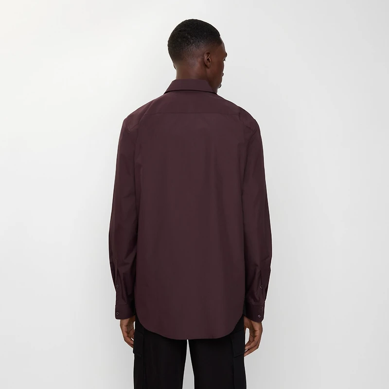 Regular Fit Cotton Poplin Shirt in Wine red - Men | Burberry® Official