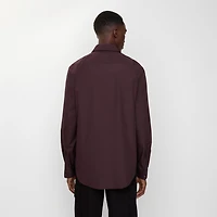 Regular Fit Cotton Poplin Shirt in Wine red - Men | Burberry® Official
