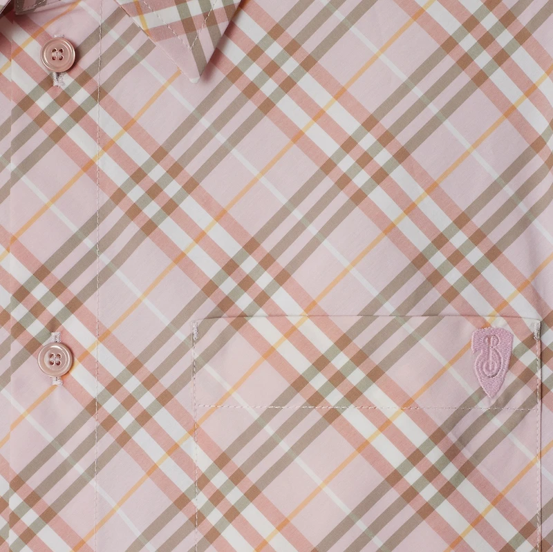 Cropped Check Cotton Shirt in Floss - Women | Burberry® Official