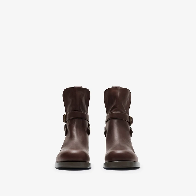 Leather Ledger Jodphur Boots​​ in Treacle brown - Men | Burberry® Official