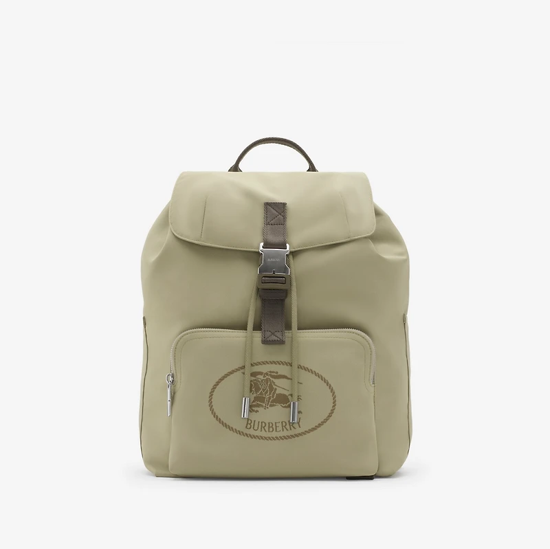 Orkney Flap Backpack in Light hunter - Men, Nylon, Technical | Burberry® Official