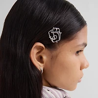 B Charm Hair Clips in Palladio | Burberry® Official