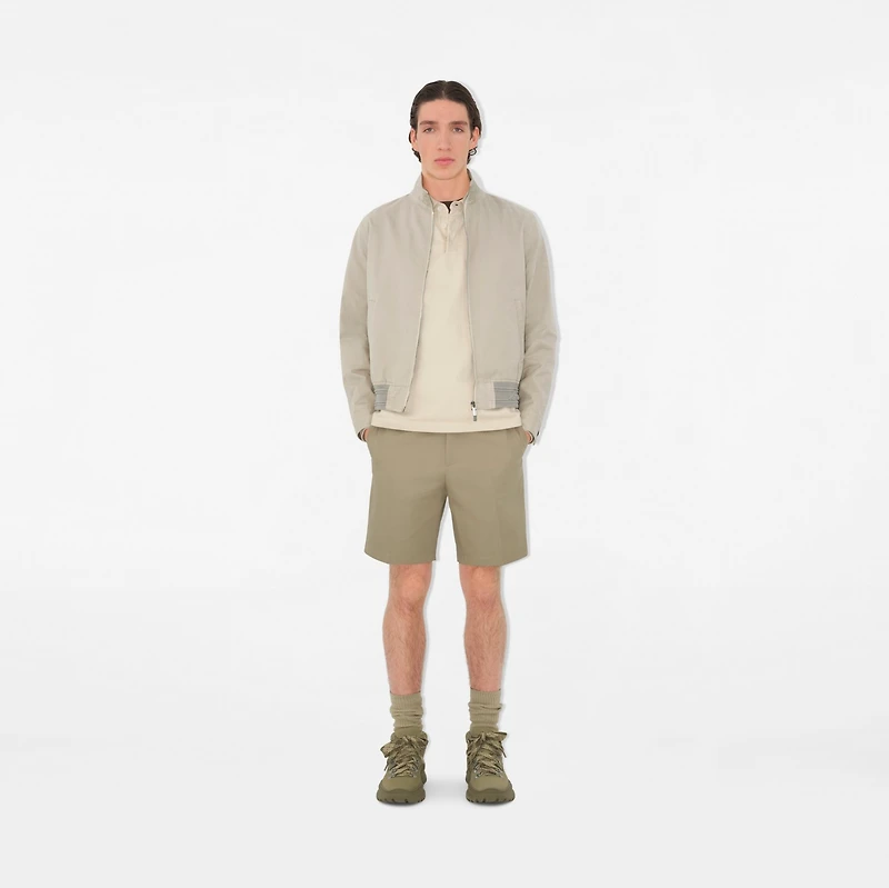 Cotton Chino Shorts in Skylark - Men | Burberry® Official