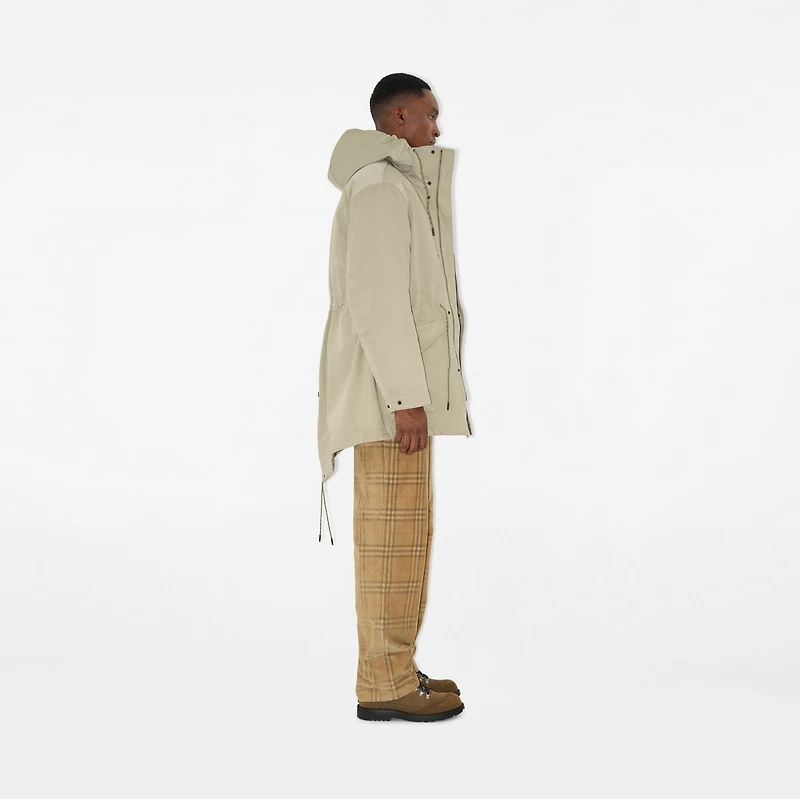 Detachable Warmer Nylon Blend Parka in Hunter beige - Men | Burberry® Official