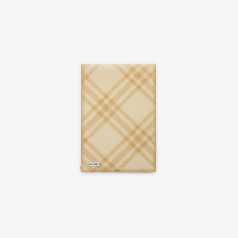 Check Wool Scarf in Sand | Burberry® Official
