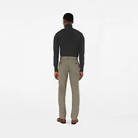 Wool Tailored Trousers in Olive drab green - Men | Burberry® Official