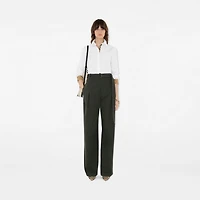 Regular Fit Cotton Poplin Shirt in White - Women | Burberry® Official