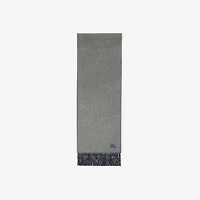 Reversible Cashmere Scarf in Grey/navy | Burberry® Official