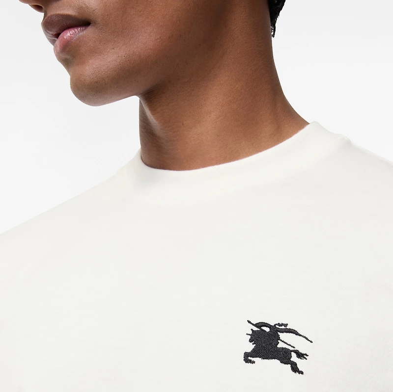 Knight Cotton T-shirt in Chalk white - Men | Burberry® Official