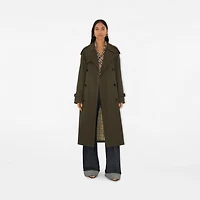 Long Castleford Trench Coat in Juniper - Women, Cotton | Burberry® Official