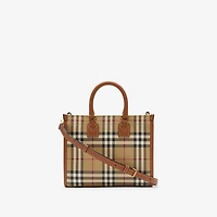 Mini Freya Tote in Archive beige/briar brown - Women | Burberry® Official