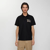 EKD Check Cotton Polo Shirt in Black - Men | Burberry® Official