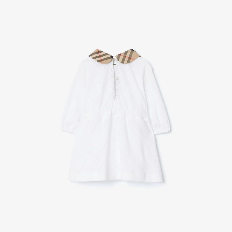 Check Cotton Dress with Bloomers in White - Children | Burberry® Official