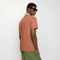 Check Collar Cotton Polo Shirt in Ginger brown - Men | Burberry® Official