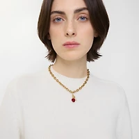 Rose Charm in Gold/red - Women | Burberry® Official