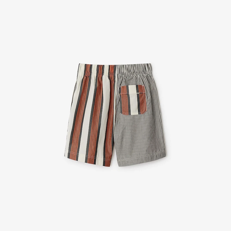 Striped Cotton Shorts in Multicolour | Burberry® Official