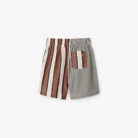 Striped Cotton Shorts in Multicolour | Burberry® Official