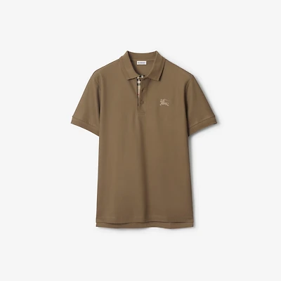 Cotton Polo Shirt in Clay brown - Men | Burberry® Official