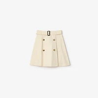 Gabardine Trench Mini Skirt in Ceramic white - Women | Burberry® Official