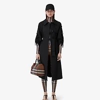 Check Medium Bowling Bag in Dark birch brown - Women | Burberry® Official