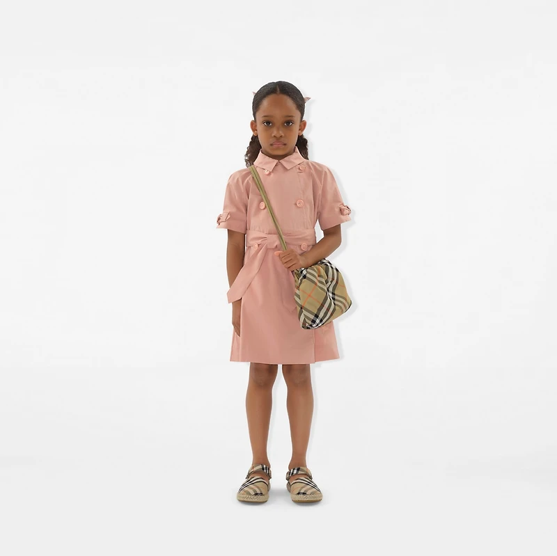 Stretch Cotton Trench Dress in Slipper | Burberry® Official