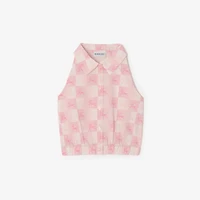 EKD Checkerboard​ Cotton Shirt in Peony pink | Burberry® Official