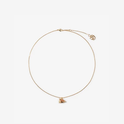 Fox Charm Necklace​ in Gold/red/silver/clear - Women | Burberry® Official