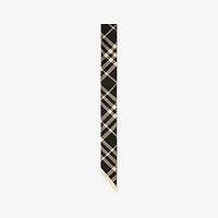 Skinny Check Silk Scarf in Black/calico | Burberry® Official