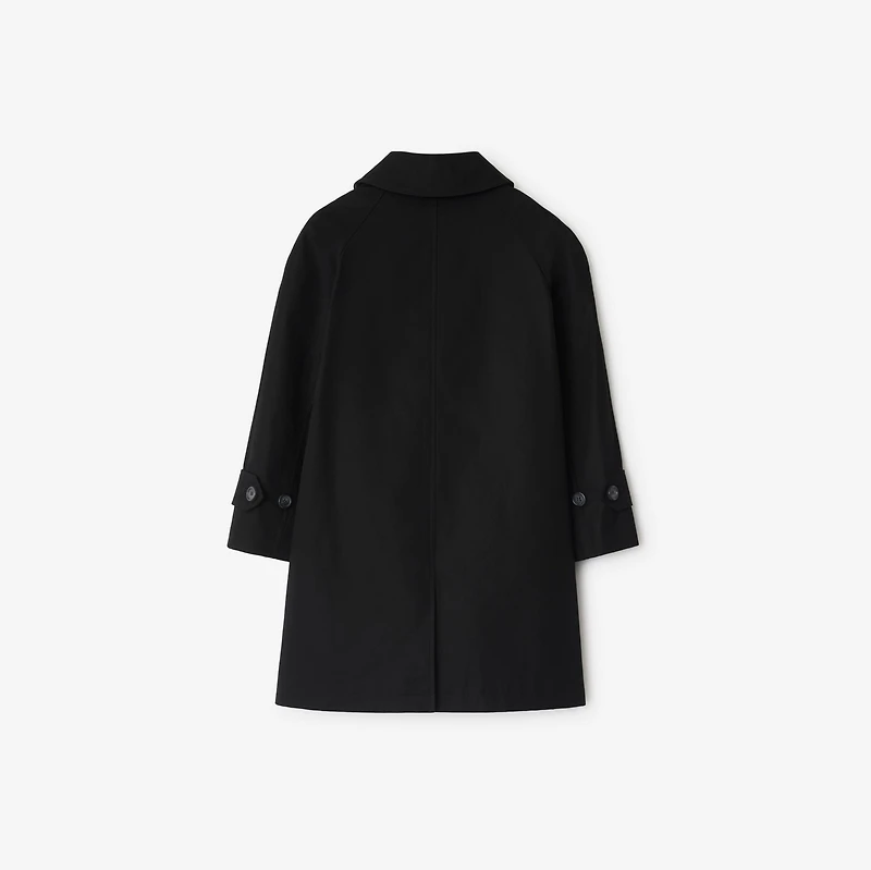 Cotton Hooded Car Coat in Black | Burberry® Official