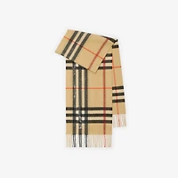 Crystal Check Cashmere Scarf in Sand beige | Burberry® Official