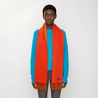 Reversible Cashmere Scarf in Tomato/squash | Burberry® Official