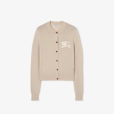 EKD Cotton Wool Cardigan in Easel beige - Women, Lace | Burberry® Official