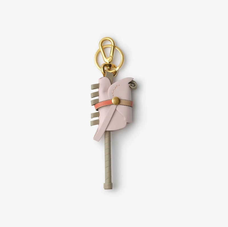 Leather Hobby Horse Charm in Cameo pink - Women | Burberry® Official
