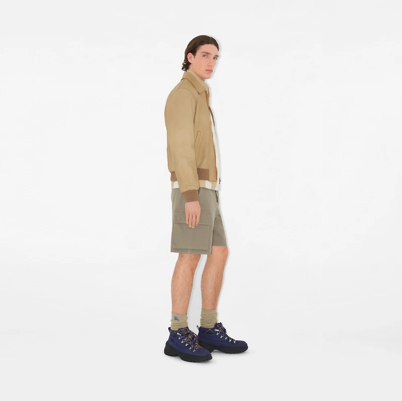 Nubuck Scoot Hike Boots​ in River - Men | Burberry® Official