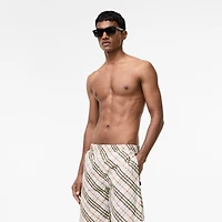 Check Swim Shorts in Pebble beige - Men, Nylon | Burberry® Official