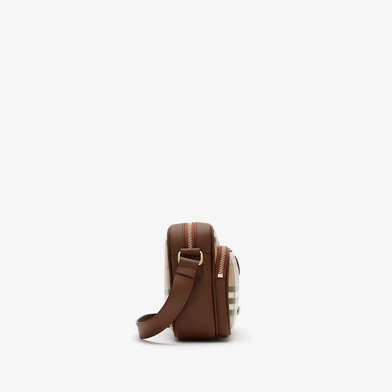 Check Pocket Crossbody Bag in Archive beige - Men, Cotton | Burberry® Official