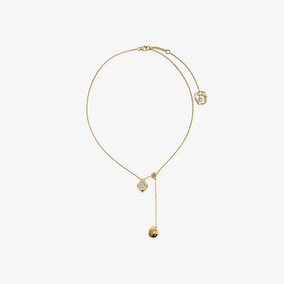 Shield Pendant Necklace in Gold/clear - Women | Burberry® Official