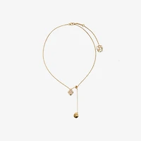 Shield Pendant Necklace in Gold/clear - Women | Burberry® Official