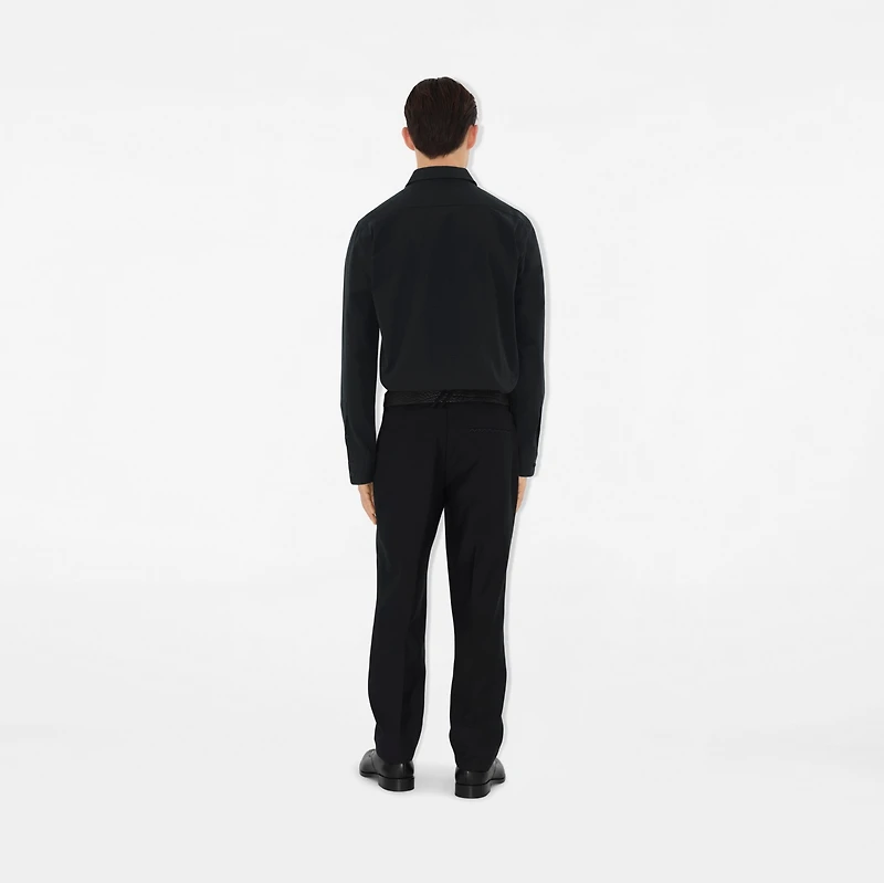 Slim Fit Cotton Formal Shirt in Black - Men | Burberry® Official