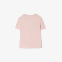 Knight Stamp Cotton T-shirt in Mallow pink | Burberry® Official