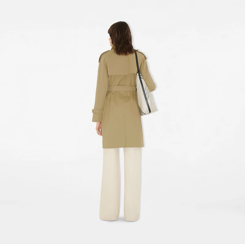 Mid-length Check Collar Castleford Trench Coat in Hamper - Women, Cotton | Burberry® Official