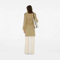 Mid-length Check Collar Castleford Trench Coat in Hamper - Women, Cotton | Burberry® Official