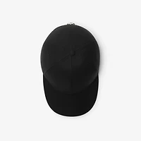 Gabardine Baseball Cap in Black/sand beige - Men | Burberry® Official