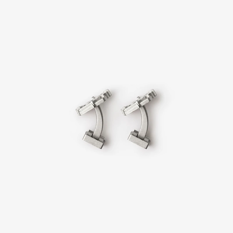 B Charm Cufflinks in Silver - Men | Burberry® Official