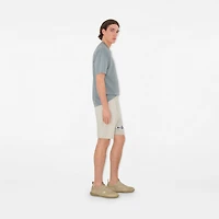 Knot Logo Cotton Shorts in Sail - Men | Burberry® Official