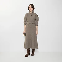 Wool Blend Skirt in Beige melange - Women | Burberry® Official