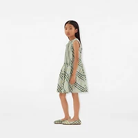 Check Cotton Dress in Breeze | Burberry® Official