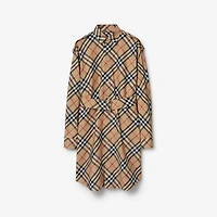 Check Cotton Shirt Dress in Sand - Women | Burberry® Official
