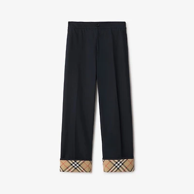 Gabardine Trousers in Navy - Men | Burberry® Official